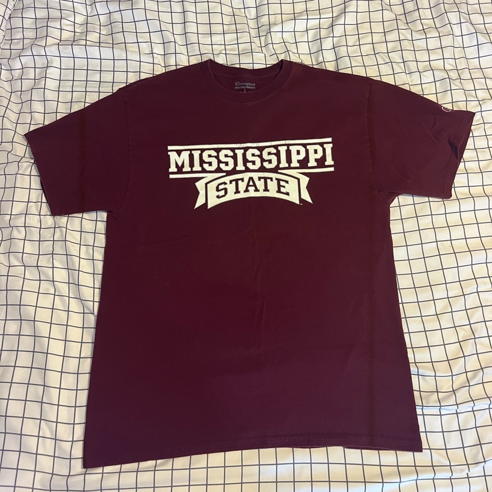 Mississippi State Cotton Champion T-Shirt (Maroon/White)